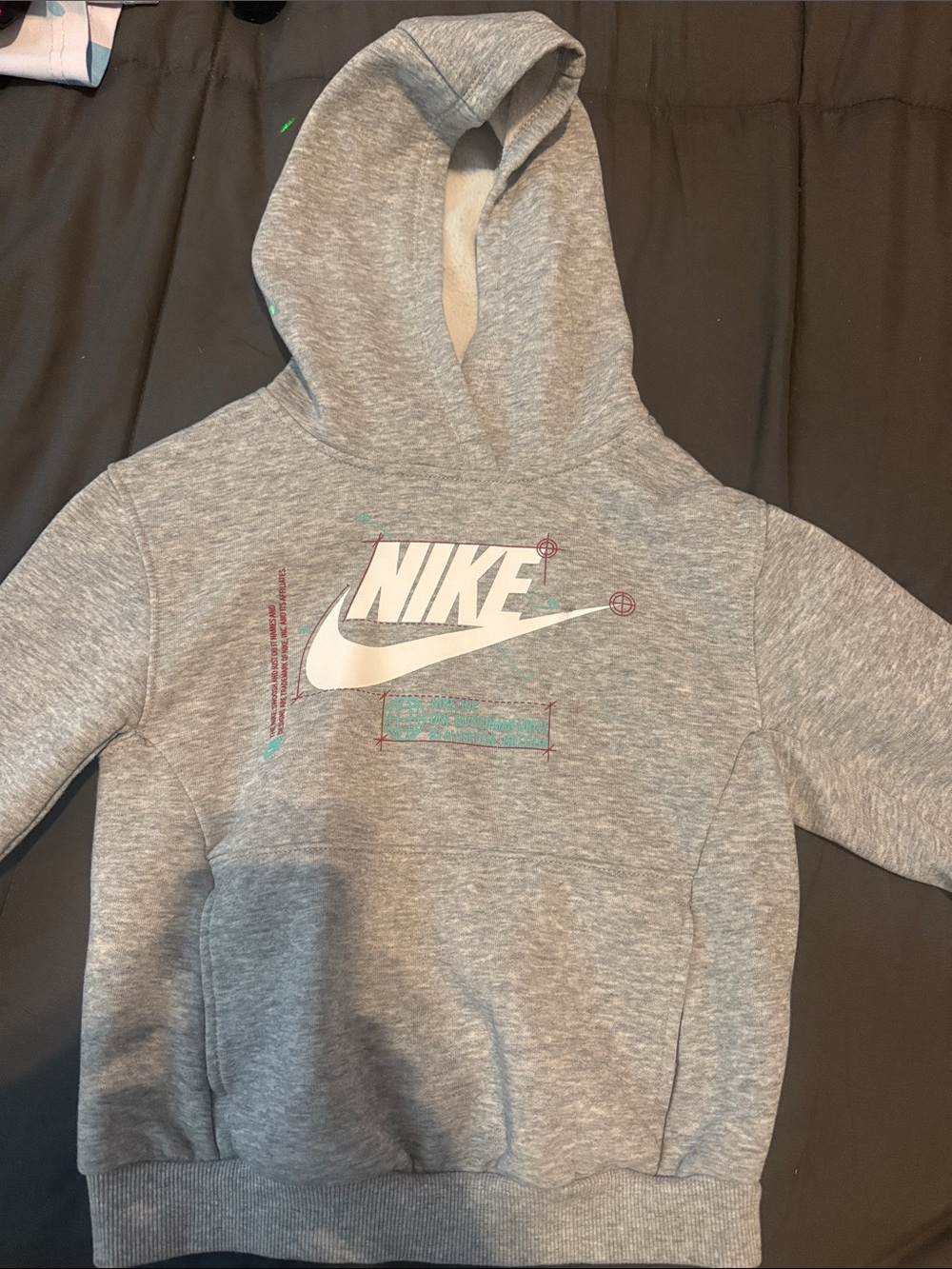 Nike Gray Pullover Hoodie with White Logo
